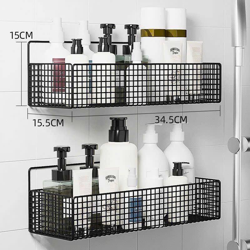 Kệ Lưới Nhà Tắm Dán Tường Để Đồ Đa Năng Thép Sơn Tỉnh Điện(Kèm 3 dán)