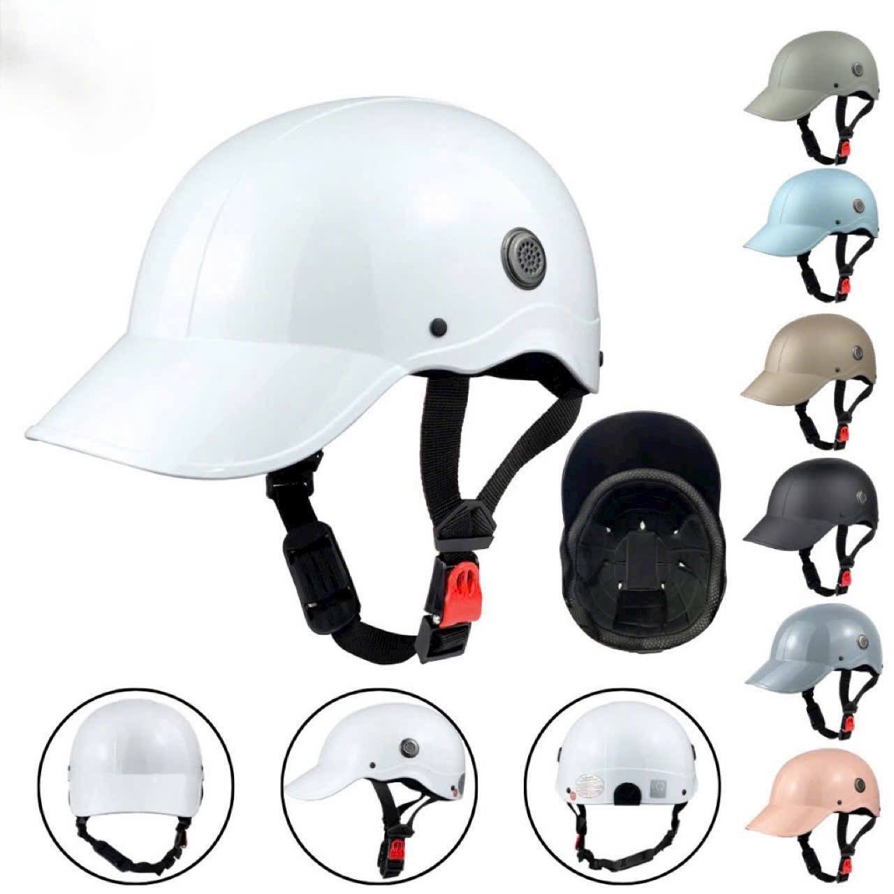 NÓN BẢO HIỂM LƯỠI TRAI CÓ LỖ THÔNG GIÓ CHO NAM NỮ