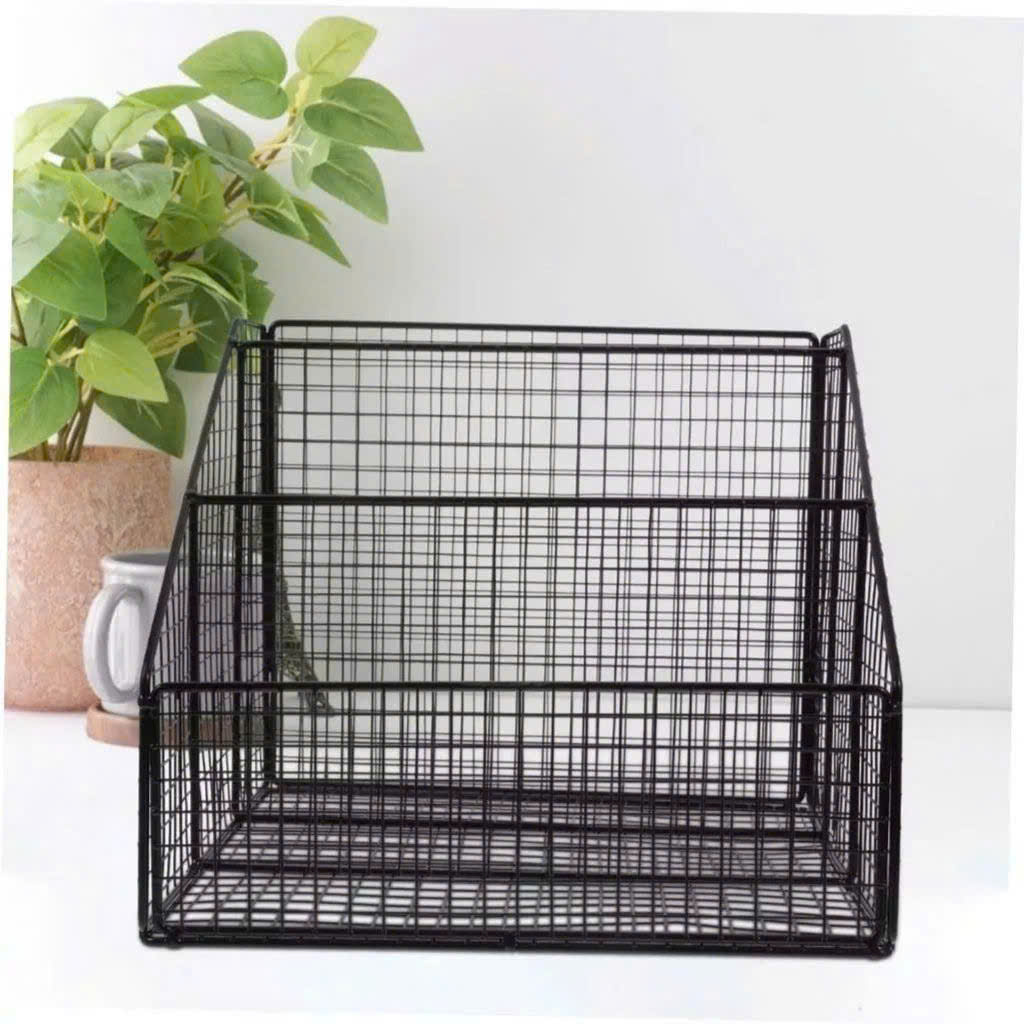 KỆ SÁCH ĐỂ BÀN 3 NGĂN BẰNG THÉP KHÔNG RỈ