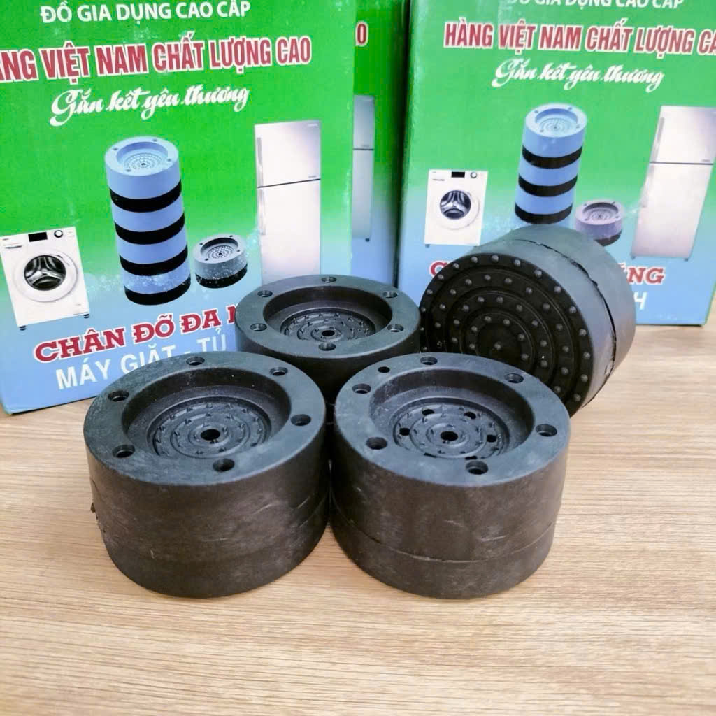 SET 4 CHÂN ĐẾ MÁY GIẶT, TỦ LẠNH CHỐNG RUNG, CHỐNG ỒN
