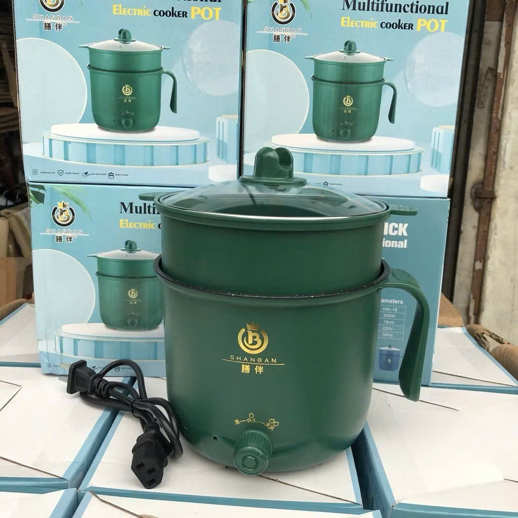 NỒI LẨU MINI, CA NẤU MÌ 2 TẦNG CÓ XỬNG HẤP
