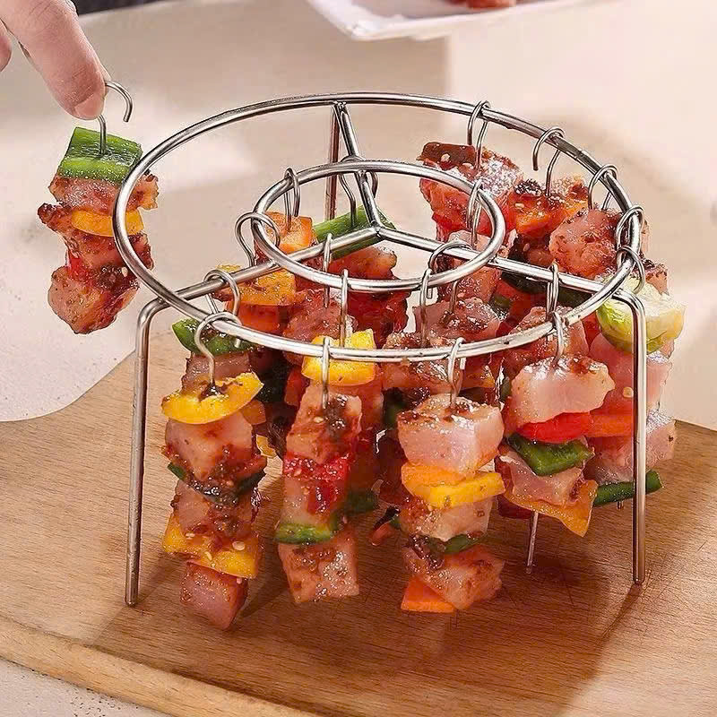 Giá nướng thịt xiên cho nồi chiên không dầu chất liệu inox
