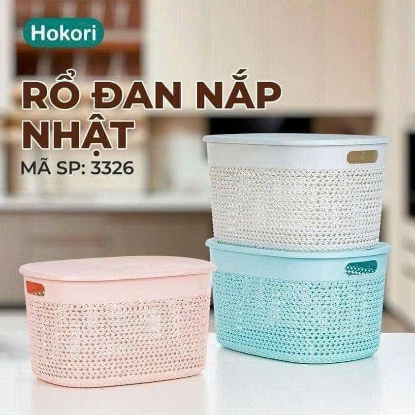 RỔ ĐAN NẮP NHẬT HÀNG HOKORI 3326