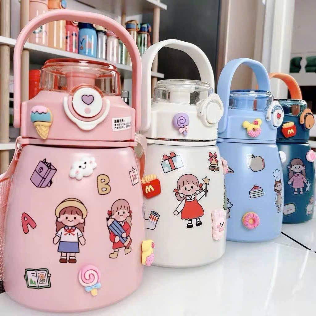 BÌNH GIỮ NHIỆT STICKER CÓ QUAI XÁCH