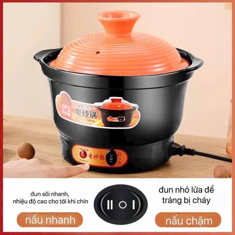 NỒI SỨ ĐIỆN NẤU CHẬM NẤU NHANH size 4L
