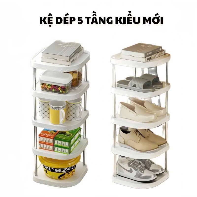 KỆ GIÀY 5 TẦNG KHUNG THÉP