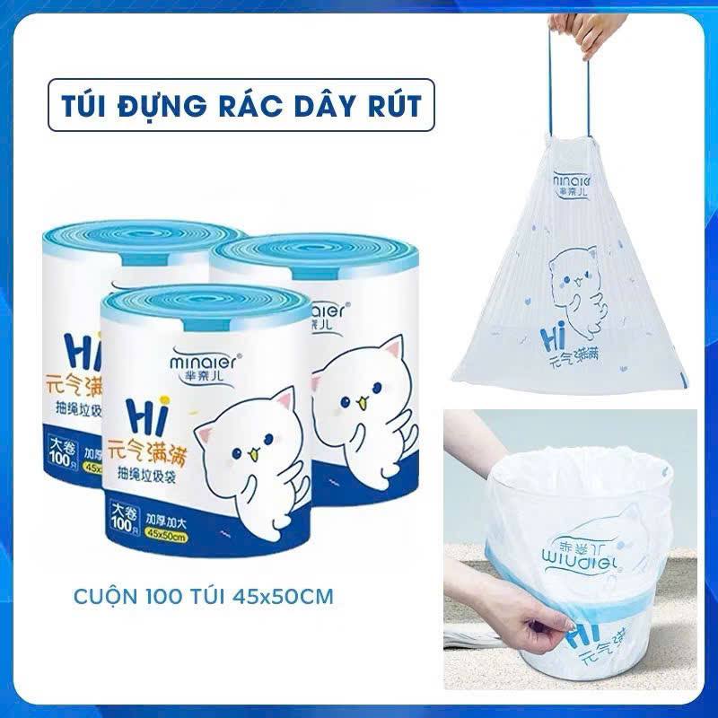  CUỘN TÚI RÁC CÓ QUAI XÁCH HÌNH GẤU