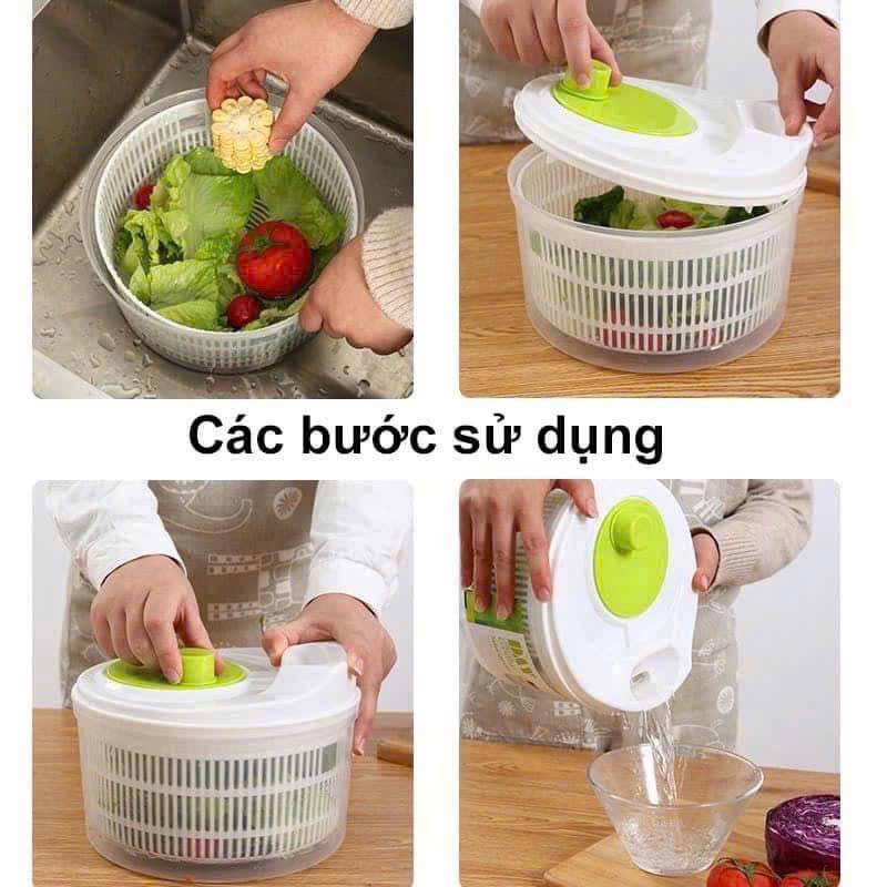 RỔ QUAY  RỬA RAU CỦ QUẢ THÔNG MINH