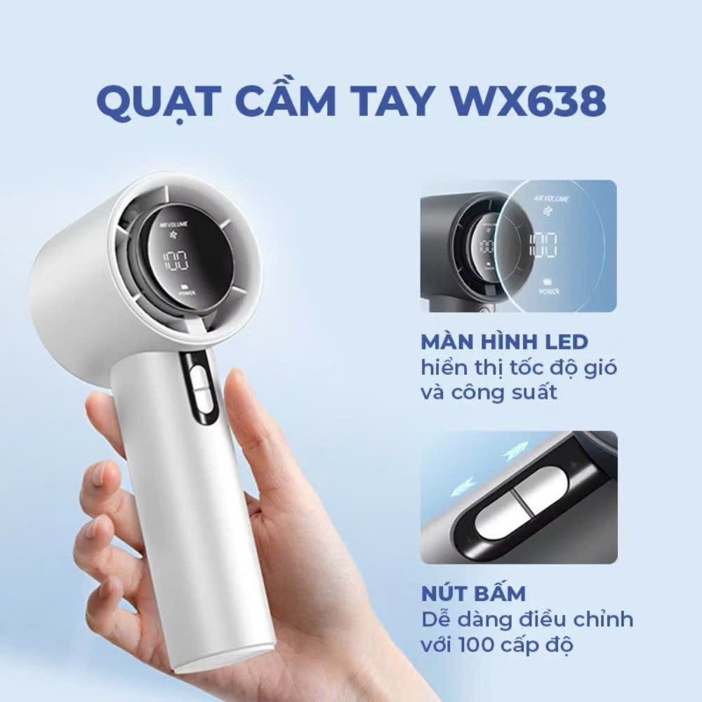 QUẠT TÍCH ĐIỆN WX638 – 100 TỐC ĐỘ GIÓ – NHỎ GỌN, SIÊU MẠNH