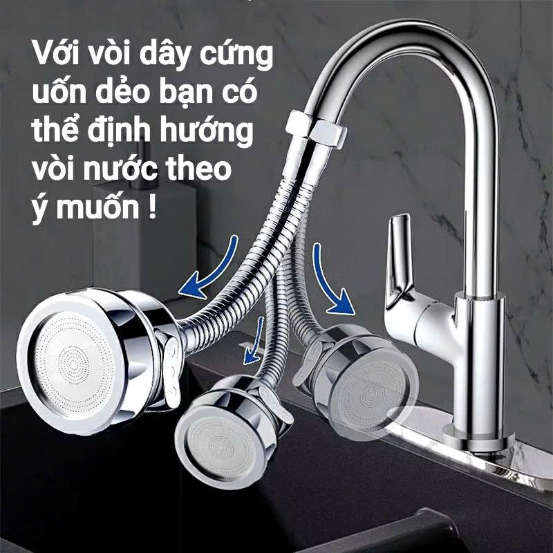 ĐẦU VÒI NƯỚC TĂNG ÁP KG16 – XOAY 360°, TIẾT KIỆM NƯỚC, PHUN SIÊU MẠNH