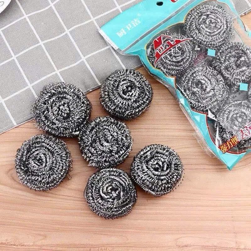 Set 6 Miếng Cọ Nồi Inox – Cọ Sạch Mọi Vết Bẩn