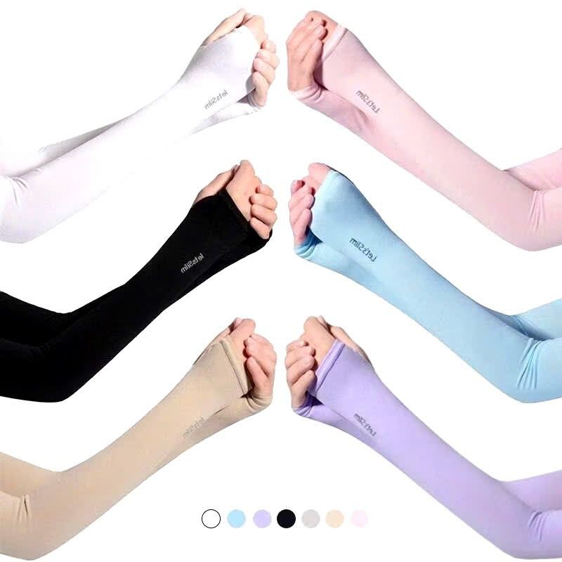 Găng Tay/Ống Tay Chống Nắng Xỏ Ngón – Co Giãn 4 Chiều, Ngăn Tia UV, Siêu Mát, Dành Cho Nam Nữ