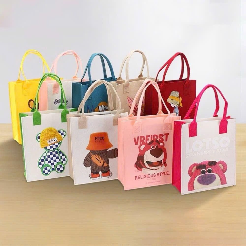 TÚI TOTE VẢI NỈ HOẠT HÌNH ĐÁNG YÊU – ĐA NĂNG & TIỆN LỢI