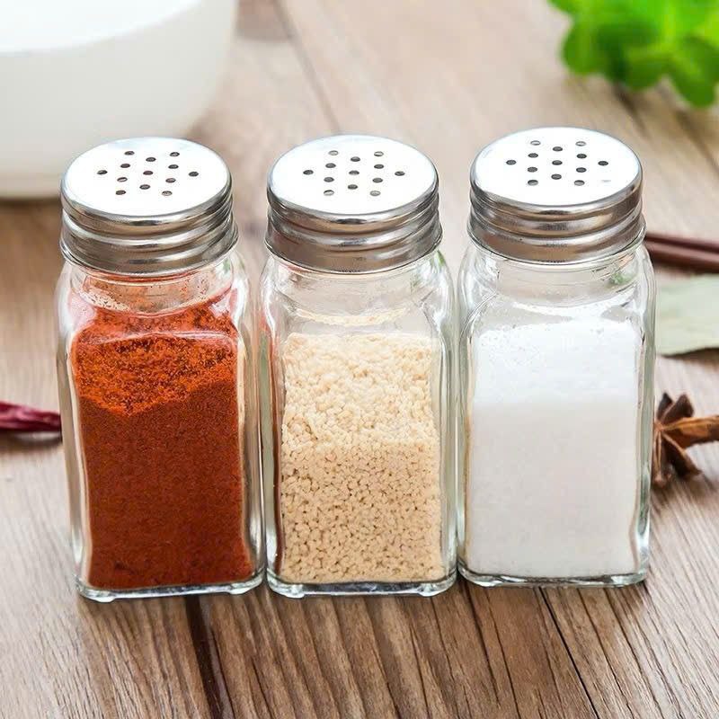LỌ THỦY TINH VUÔNG ĐỰNG GIA VỊ NẮP NHÔM