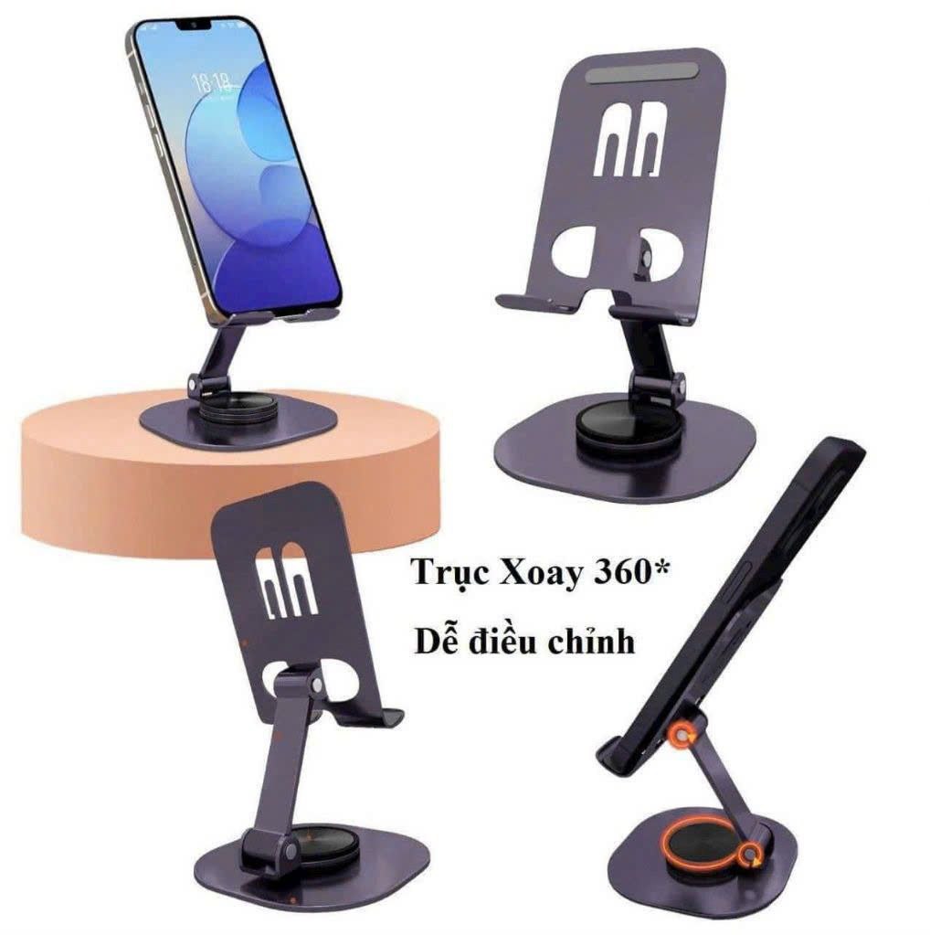 Giá Đỡ Điện Thoại Nhôm Chân Xoay 360