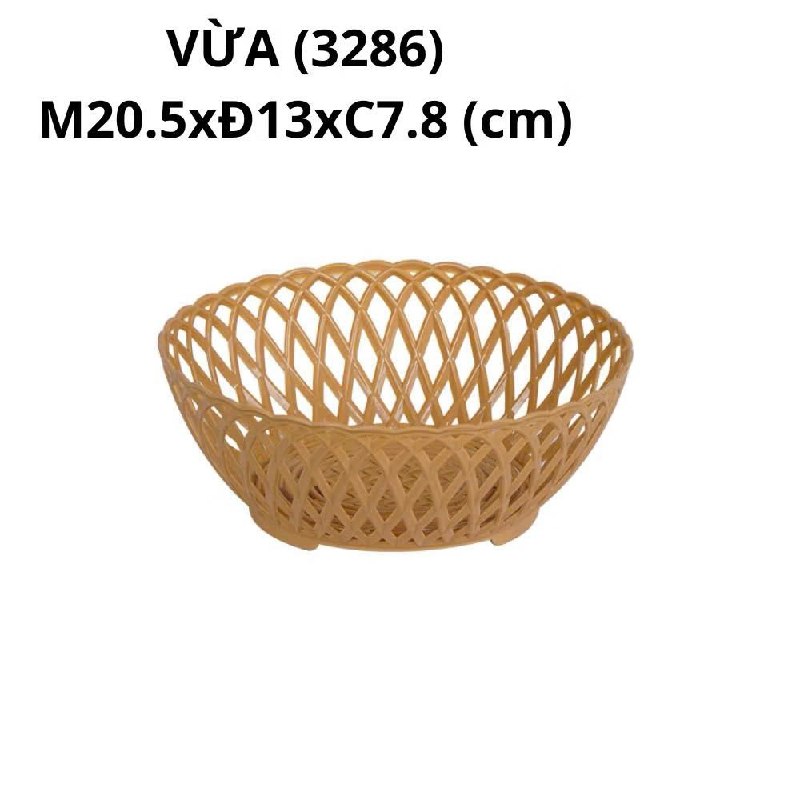 Rổ Nhựa Giả Mây, Rổ Mây Đan VIỆT NHẬT 3286- Đựng Đồ Đa Năng