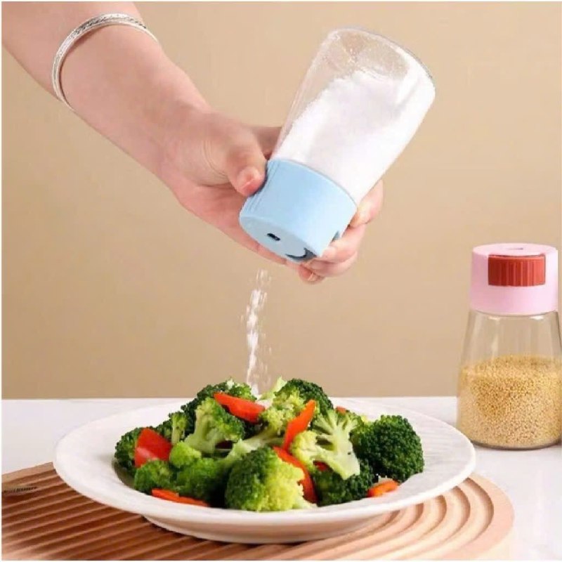 HŨ ĐỰNG GIA VỊ THỦY TINH CÓ NÚT BẤM THÔNG MINH – 180ML