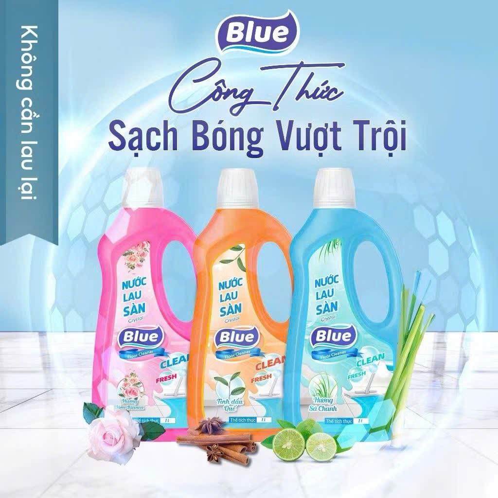 Nước Lau Sàn Blue Hà Thành chai 1L Chính hãng 3 mùi hương