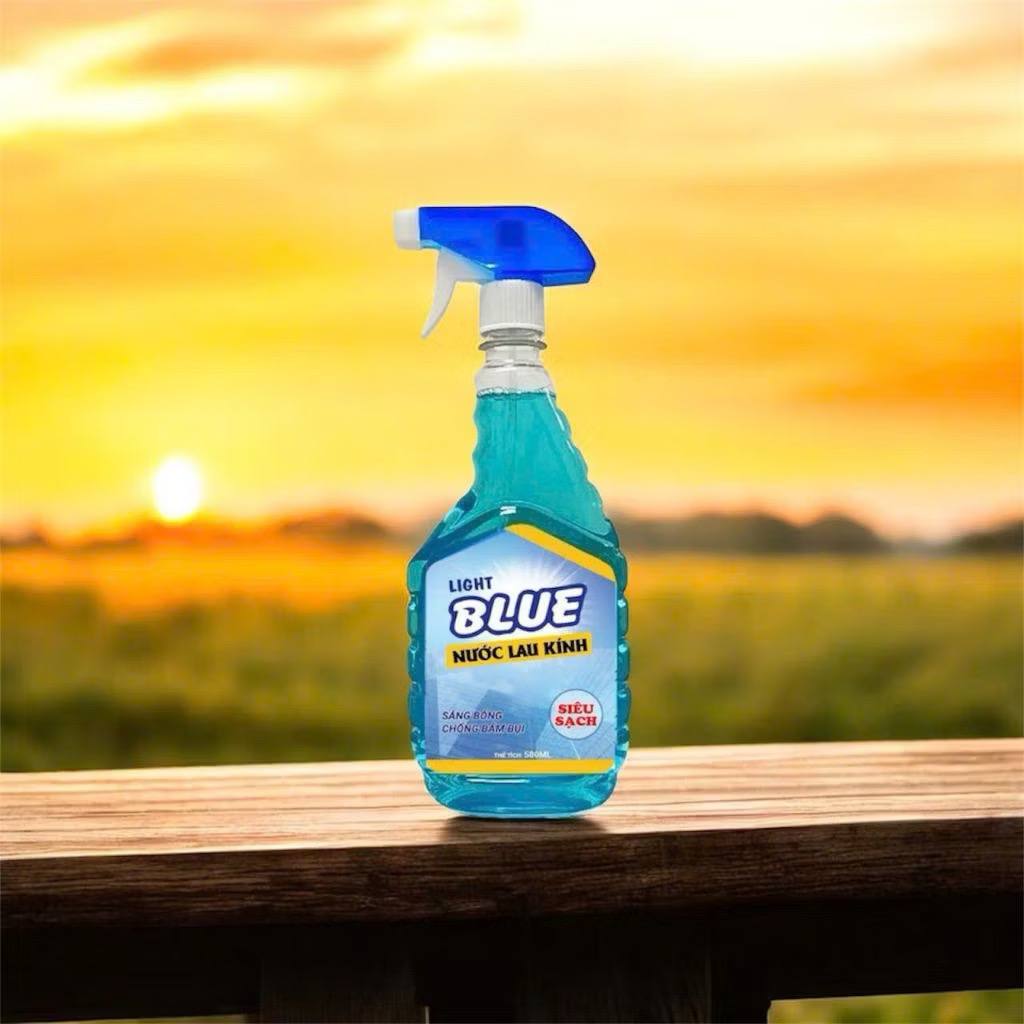 [12] CHAI XỊT KÍNH LIGHT BLUE 580ML – SIÊU SẠCH, SIÊU BÓNG, CHÍNH HÃNG HÀ THÀNH