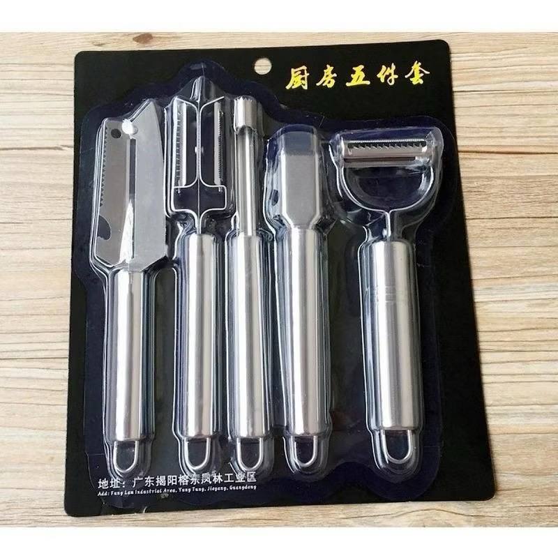 [80] Bộ 5 Món Dụng Cụ Bào Củ Quả Đa Năng – Chất Liệu Inox 304