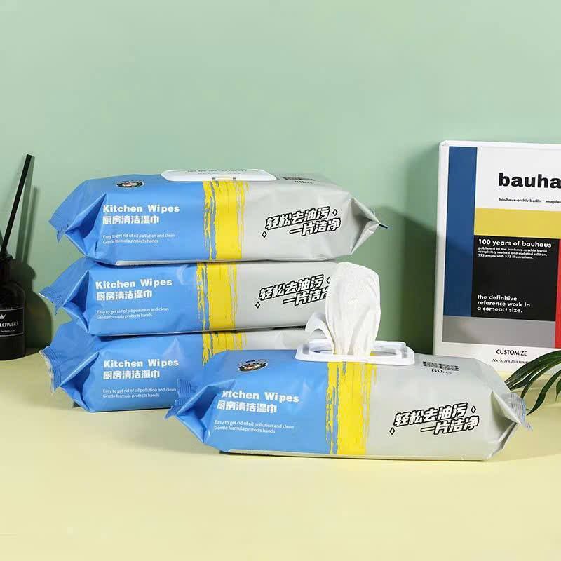 [24] KHĂN ƯỚT LAU BẾP ĐA NĂNG – GÓI 80 TỜ LỚN