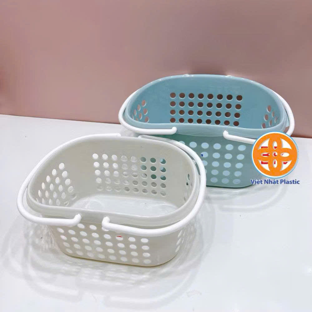 [50]Rổ hai quai đựng mỹ phẩm, đồ dùng nhà tắm nhựa Việt Nhật Size trung 3211