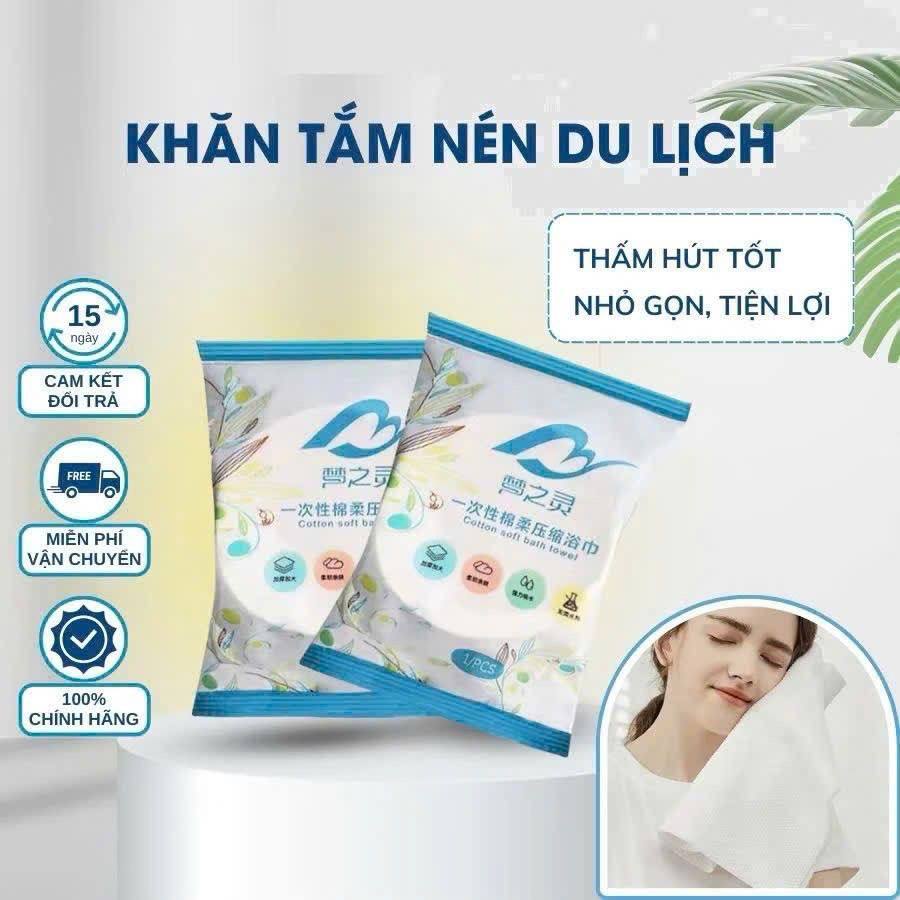 Khăn tắm nén du lịch bằng cotton 70x140cm